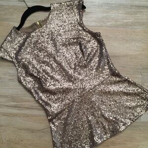 WDNY Sequin Peplum Top